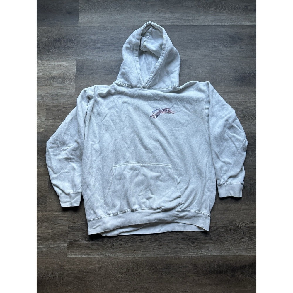 J.Galt Hoodie Adult One Size White Pullover 1997 Daytona Beach Motorcycle Race